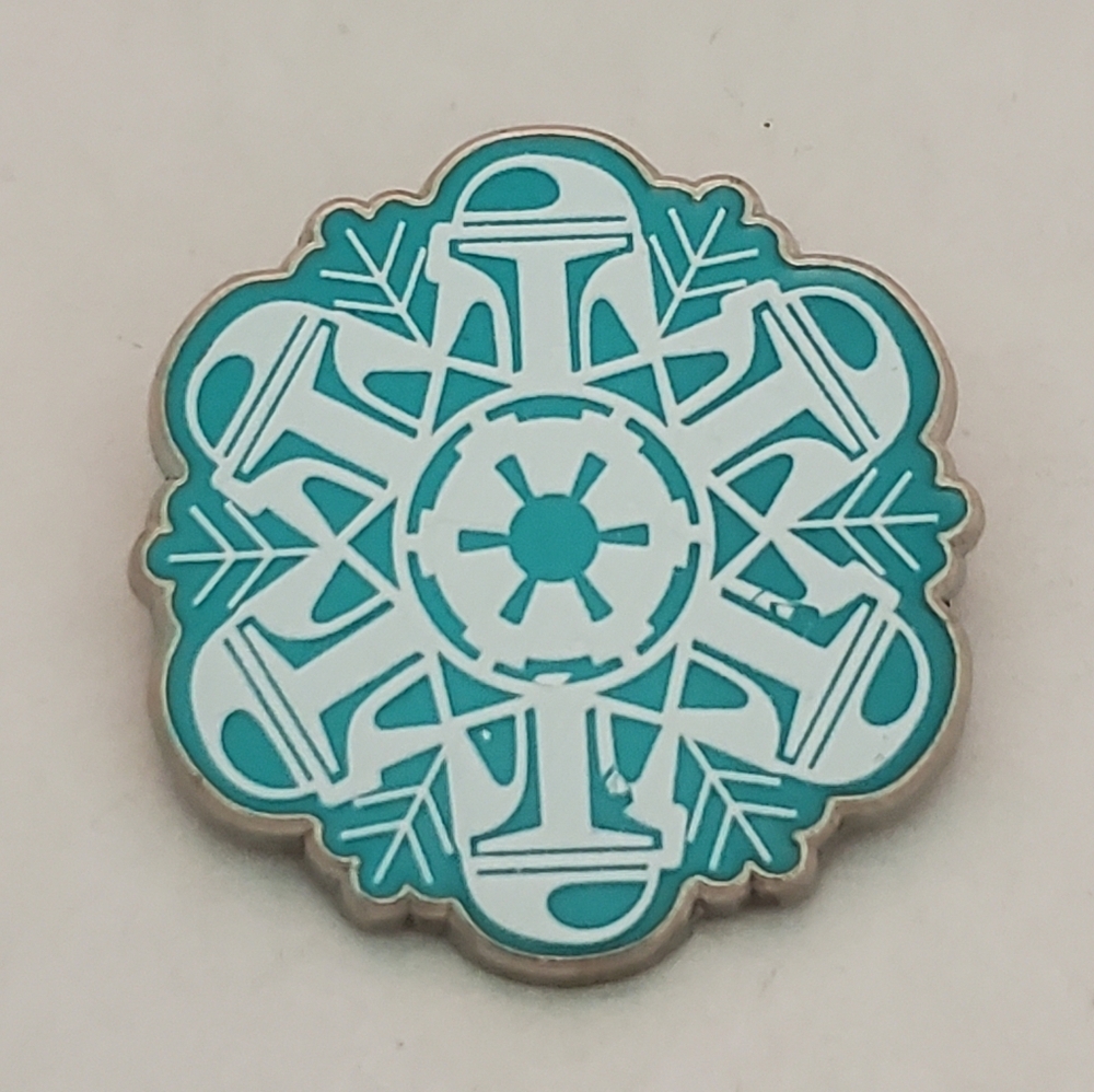 Disney Pin Trading Star Wars Boba Fett Snowflake Collection Pin 2016